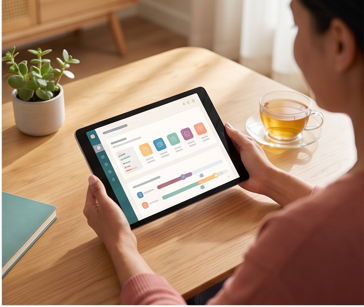 Parent reviewing a child's SKIDS life record